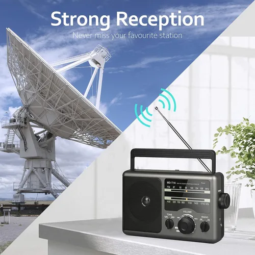 Miniatura 5 de Radio portátil AM FM con batería con la mejor recepción, conector para auriculares, mejor calidad de sonido