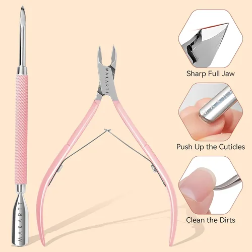 Miniatura 3 de Makartt Kit removedor de cutículas, kit de cuidado de uñas con bolígrafo de aceite para cutículas, cortador de cutículas, lima de uñas y líquido