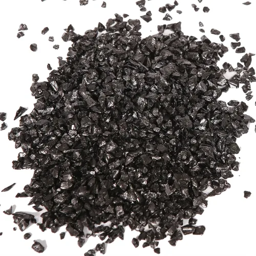 Miniatura 5 de Syedra - Vidrio triturado para manualidades, chips de alto brillo triturado con purpurina, piezas de vidrio roto, 0.118-0.236 in, 410G (negro)