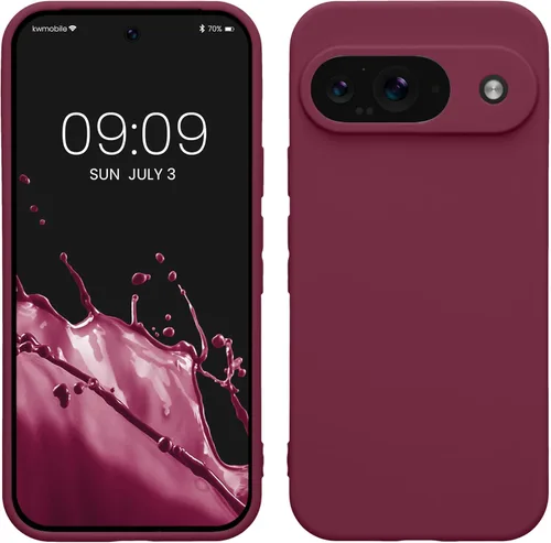 Miniatura 238 de kwmobile Funda compatible con Google Pixel 9 Pro - Funda protectora delgada de TPU para teléfono - Acabado mate suave - Negro mate