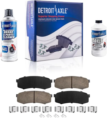 Miniatura 33 de Detroit Axle - Pinza de freno de disco delantera del lado del conductor + pastillas de freno de cerámica con repuesto de hardware para Ford F-150
