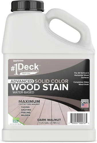 Miniatura 9 de #1 Deck – Tinte superior para madera de colores sólidos para cubiertas, vallas y revestimiento, 1 galón (3.78 L)