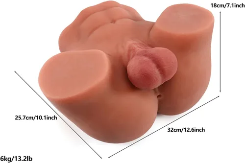 Miniatura 5 de Muñeca sexual realista de 13.2 libras para masturbación masculina, masturbador masculino realista con testículos ano, juguete sexual para adultos