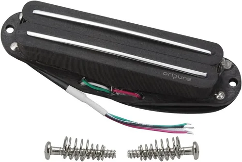 Miniatura 10 de OriPure Pastillas de doble carril caliente Alnico5 Humbucker de un solo tamaño de bobina 15-16K Fit ST/SQ Style Guitarra eléctrica, color negro