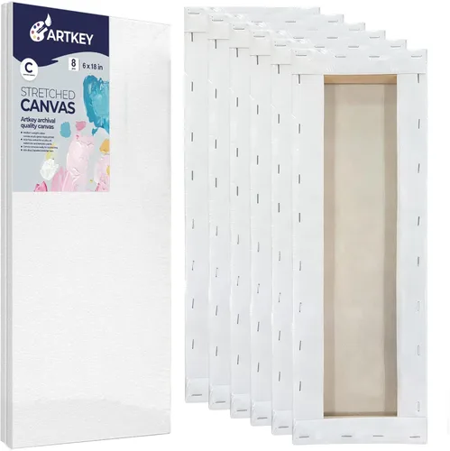 Miniatura 37 de Lienzos estirados para pintar de 12 x 12 pulgadas, paquete de 7, 10 oz triple imprimación libre de ácido 100% algodón lienzo en blanco, lienzo