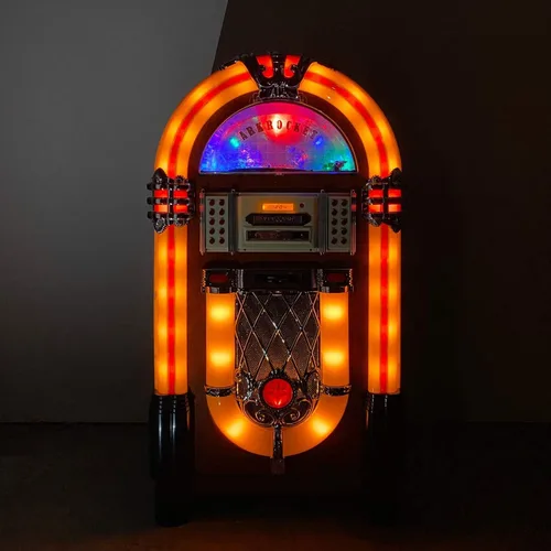 Miniatura 8 de Arkrocket Reproductor de Vinilo de Jukebox de Tamaño Completo Bluetooth USB SD CD Radio Retro Tocadiscos Jukebox Clásico (Taurus - Clásico)