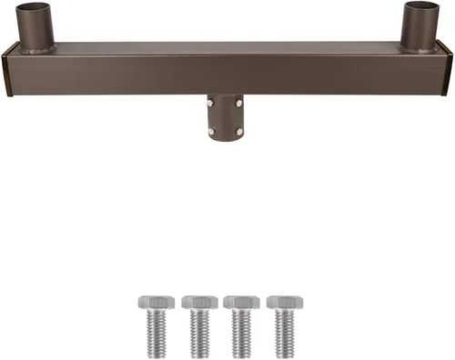 Miniatura 9 de Adaptador de espiga de bocina de toro cuádruple de 180 grados para 3 luces, soporte de montaje de luz al aire libre para poste redondo, espigas
