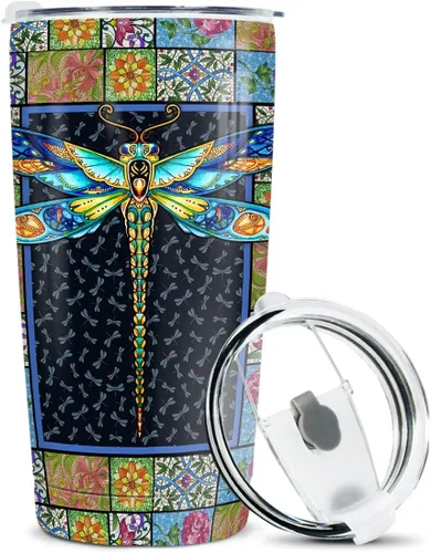 Miniatura 9 de winorax Tumbler de Dragón Estilo Metal Fossil Dragon Lover Vikingo Celta Tumblers de Acero Inoxidable 20oz Aislado Taza de Café de Viaje Regalos