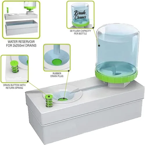 Miniatura 4 de Limpiador de pinceles de pintura, enjuague de pincel con drenaje, enjuague de pincel, enjuague de pincel para ciclo de agua corriente, para pincel