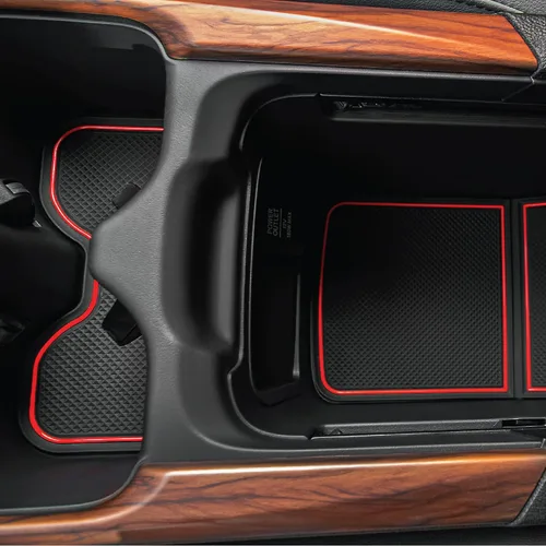 Miniatura 5 de CupHolderHero Compatible con accesorios Honda CR-V 2017-2022 – Insertos de portavasos antipolvo antideslizantes personalizados de alta calidad, Rojo