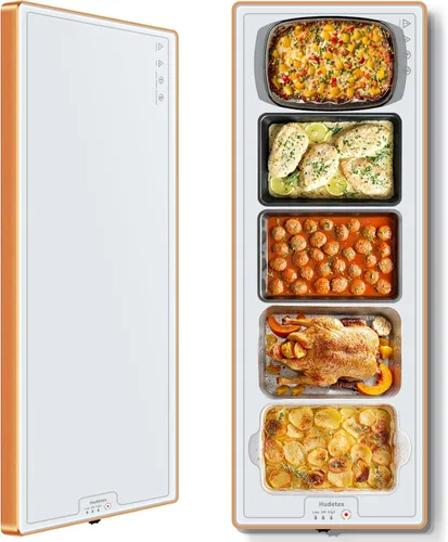 Tapete de calentamiento para alimentos (extra largo de 40 x 12 pulgadas), bandejas de calentamiento para bufés, fiestas y uso diario, calentador de