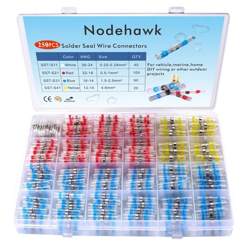 Miniatura 9 de Kit de conectores a tope de soldadura termorretráctil, 120 unidades, terminales de cable eléctrico aislados impermeables, conectores de cable