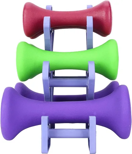 Miniatura 8 de Juego de pesas de mano para fitness, 6 piezas, 2 libras, 3 libras, 5 libras, equipo de culturismo para mujeres, ejercicio, pesas de gimnasio