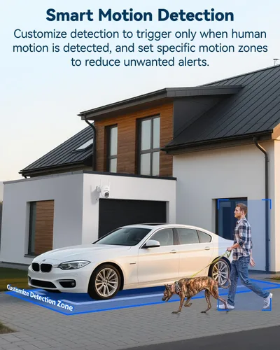 Miniatura 5 de Cámara de seguridad inalámbrica para exteriores, 4MP 10x zoom óptico de doble lente cámaras WiFi para seguridad en el hogar, vigilancia PTZ de 360°