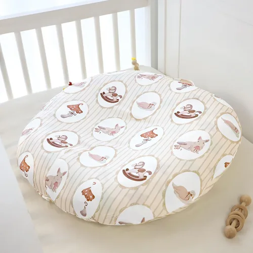 Miniatura 7 de DILIMI Funda para tumbona para recién nacido, ultra suave y cómoda, funda extraíble para almohada de tumbona infantil, granja (almohada no incluida)