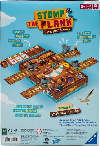 Miniatura 6 de Stomp The Plank - Juego de cerebro pirata suspenso Actividad atractiva para niños y adultos Opción de regalo ideal Diversión familiar