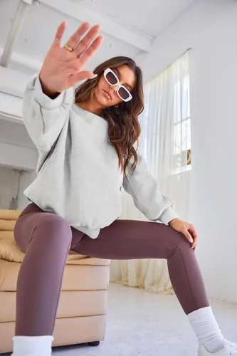 Miniatura 48 de EFAN Sudaderas de gran tamaño con cuello redondo Y2K para mujer, sudaderas con capucha para otoño, moda 2025, ropa para adolescentes y niñas, lindo
