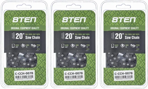 Miniatura 109 de 8TEN Cadena de motosierra semi cincel de 6 pulgadas .050 1/4 42 DL para Worx WG320 Black & Decker LLP120 (paquete de 3)