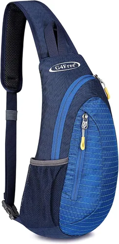 G4Free Bolso bandolera para hombres y mujeres, mochila cruzada pequeña, bolsas de hombro ligeras para viajes, exteriores y deportes (azul)