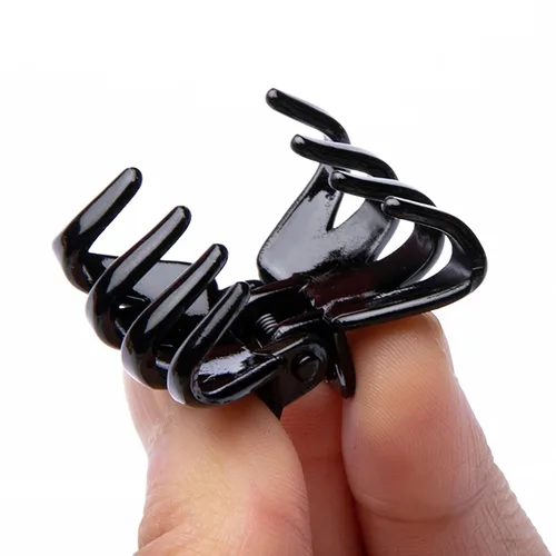 Miniatura 5 de Cobahom 24 pinzas pequeñas de plástico para cabello fino, accesorios de peinado antideslizantes para mujeres y niñas (negro, peinado)