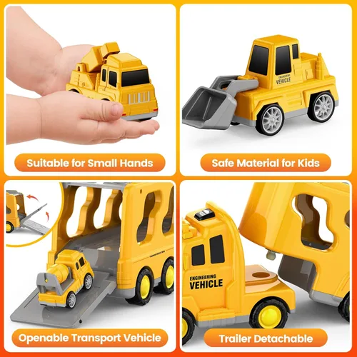 Miniatura 3 de FunMission Juguetes de Construcción para Niños Pequeños de 3 a 9 años, Vehículo de Fricción 5 en 1 para niños y niñas de 3, 4, 5, 6, 7 años