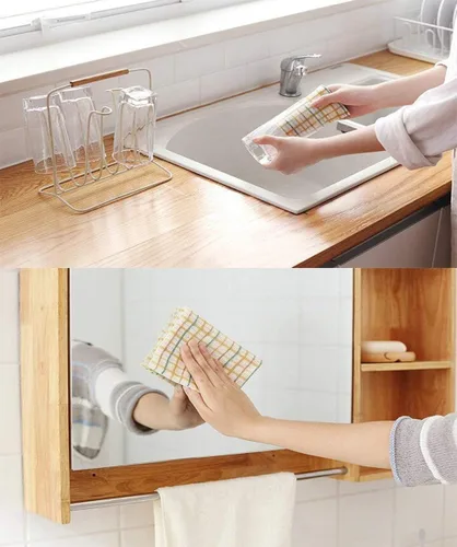 Miniatura 5 de Toallas de limpieza desechables para platos de fibra antiadherente, reutilizables, prácticas, paños de limpieza para el hogar, cocina, trapos