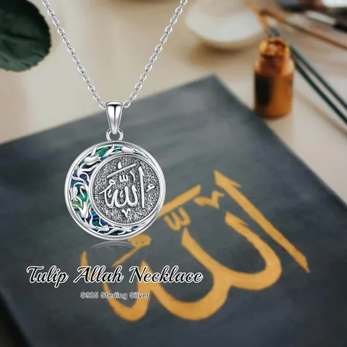 Miniatura 26 de PROESS Collar de plata de ley Hamsa Fátima collar de elefante, colgante de ojo azul, joyería para hombres, mujeres, niñas y niños
