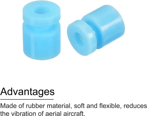 Miniatura 4 de MECCANIXITY Bolas de goma antivibración RC para control remoto F4 F7 controlador de vuelo M2x6mm bolas de absorción de impactos (azul lago), paquete