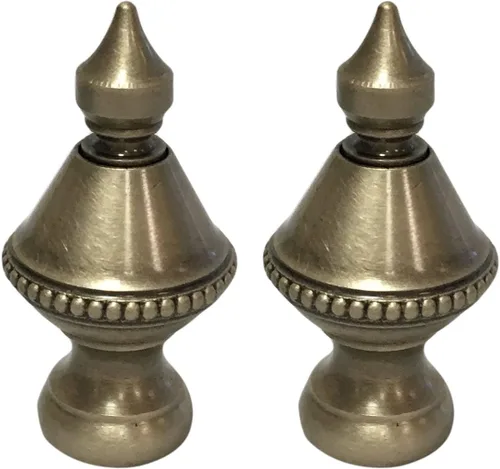 Miniatura 6 de Royal Designs - Urna puntiaguda de 1.6 pulgadas para pantalla de lámpara, bronce aceitado, juego de 2
