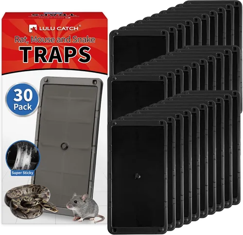 Miniatura 22 de LULUCATCH Trampas para ratones, paquete de 4, trampas de pegamento más grandes y pesadas para ratones, ratas y serpientes, trampas adhesivas