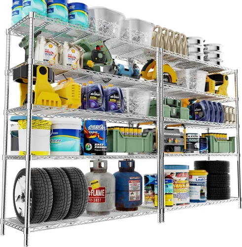 Miniatura 24 de ROOMTEC Estantería de alambre resistente de 3 niveles, 40 pulgadas de ancho x 16 pulgadas de profundidad x 40 pulgadas de alto, estante