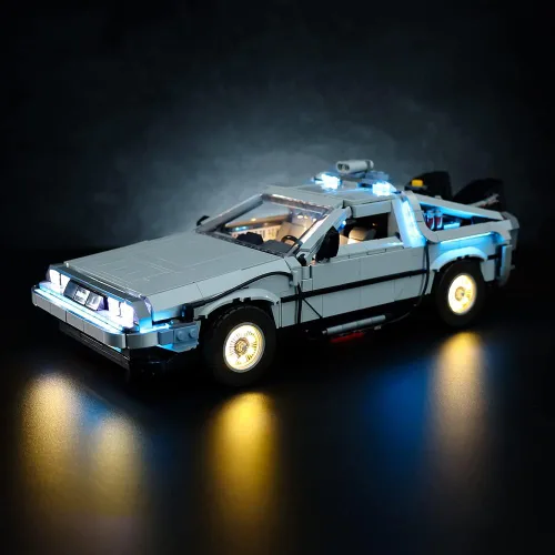 Miniatura 3 de RC con kit de luz LED de sonido para (Back to The Future Time Machine 10300) Kit de construcción, kit de iluminación de construcción para Lego 10300