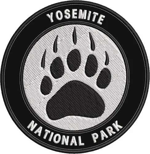 Parche bordado de garra de oso del Parque Nacional Yosemite, insignia decorativa para planchar o coser, emblema de vacaciones, recuerdo, equipo de