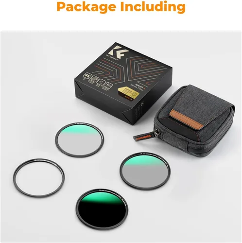 Miniatura 7 de K&F CONCEPT Kit de filtros de lente 4 en 1 con anillo magnético MCUV CPL fijo ND1000 de 1.457 in con 28 recubrimientos múltiples para lente