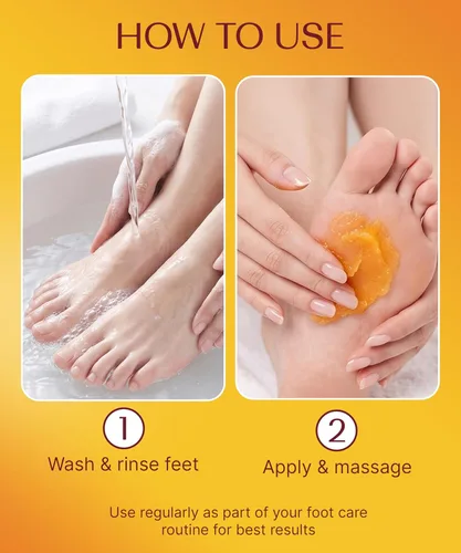 Miniatura 4 de Bioaqua Exfoliante de pies - Crema exfoliante de pedicura con aceite de karité y extractos de hierbas naturales para talones secos y ásperos