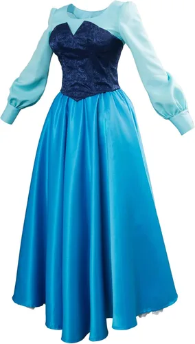 Miniatura 2 de SIDNOR Women Girls Ariel Cosplay Dresses Costume Princess Party Outfit Ball Gown Uniform Blue