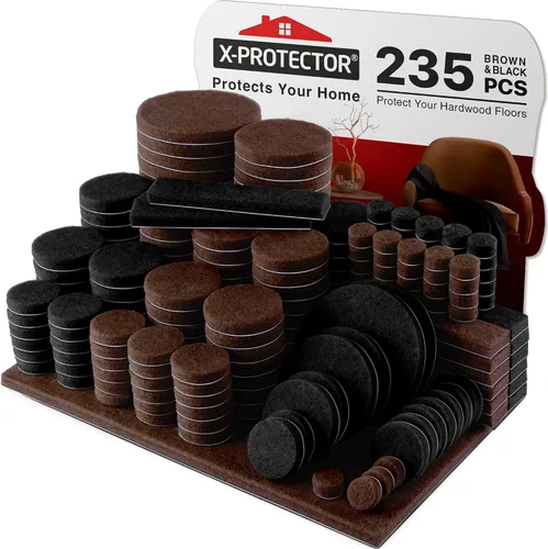 Miniatura 15 de Almohadillas de fieltro X-PROTECTOR para muebles, 235 piezas de alta calidad, los mejores protectores de piso de madera para proteger tu suelo