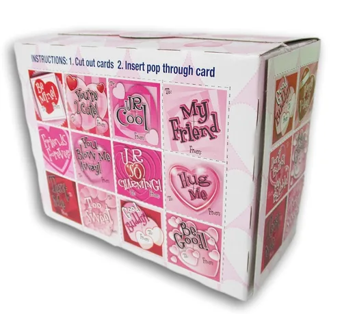 Miniatura 3 de Candy Valentines - Blow Pop Caja de intercambio de amistad de San Valentín - 20 paletas y tarjetas - 11 onzas