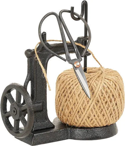 Miniatura 8 de Sungmor Juego de Soporte para Cordel de Jardín de Hierro Fundido - Juego de Cuerda de Yute Natural de 1300 pies y Estante para Cuerda y Tijeras