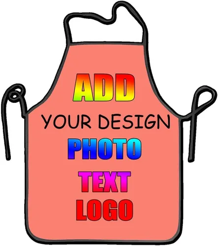Miniatura 33 de NALAHOME Delantales personalizados para hombres y mujeres delantales personalizados con logotipo de texto fotográfico Negro