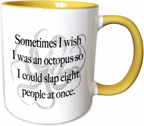 Miniatura 11 de 3dRose Taza de café, tamaño – 11 oz – Sometimes I wish I was an pultopus Funny Quotes – divertido regalo de taza de café
