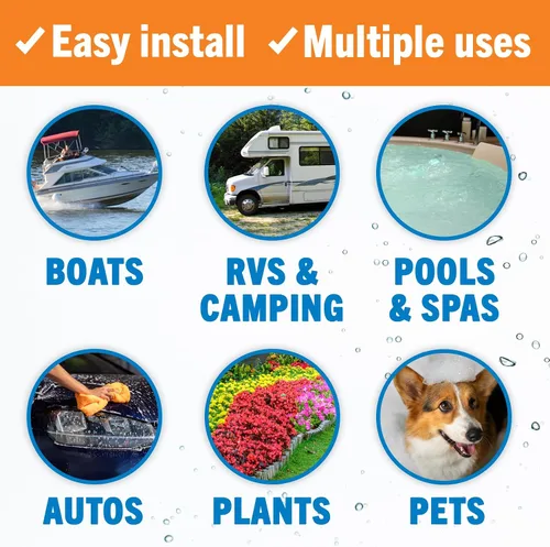 Miniatura 5 de Better Boat Filtro de agua en línea para caravana, certificado NSF, grado marino, para manguera, campistas y jardín, incluye protector flexible