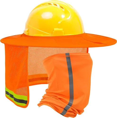 Miniatura 8 de TCCFCCT Protector Solar de Ala Completa con Malla para el Cuello, Visera Solar de Alta Visibilidad con Protección para el Cuello y Bandana Diadema