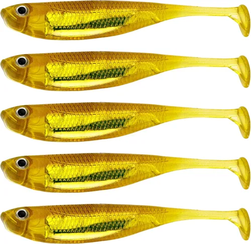 QualyQualy Cebo de plástico suave Swimbait Paddle Tail Shad Lure Soft Bass Shad Bait Shad Minnow Paddle Tail Cebo de natación para Bass Trucha 2#