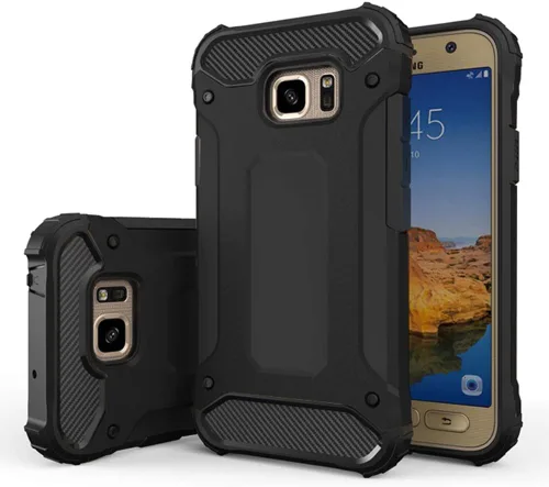 Miniatura 7 de Funda de teléfono para Samsung Galaxy S7 con protector de pantalla de vidrio templado y accesorios para celda, resistente, de doble capa, cuerpo