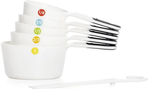 Miniatura 3 de OXO Good Grips - Tazas medidoras de plástico, 6 piezas, color blanco