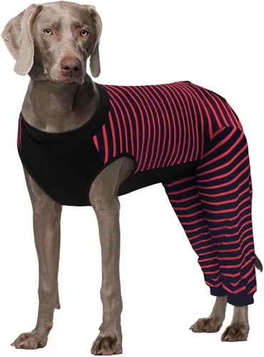 Miniatura 17 de Kuoser Traje de Cirugía para Perro Hembra Esterilización Macho Castración, Manga de Pierna de Perro para Dejar de Lamer Enterizo Suave para Perro