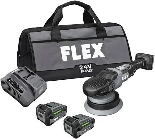 Miniatura 11 de FLEX Kit de pulidora rotativa inalámbrica sin escobillas de 24V con (2) batería de litio de 5.0Ah y cargador rápido de 160W - FX3311-2C