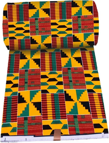 Miniatura 2 de Patrón africano de cera Ankara imprime tela 6 yardas 100% algodón cera paño para vestido de fiesta y telas de tapicería DIY LB041