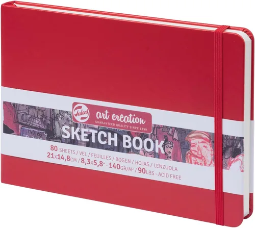 Miniatura 6 de Cuaderno de bocetos Talens Art Creation rojo 12X12 cm, 140 gramos